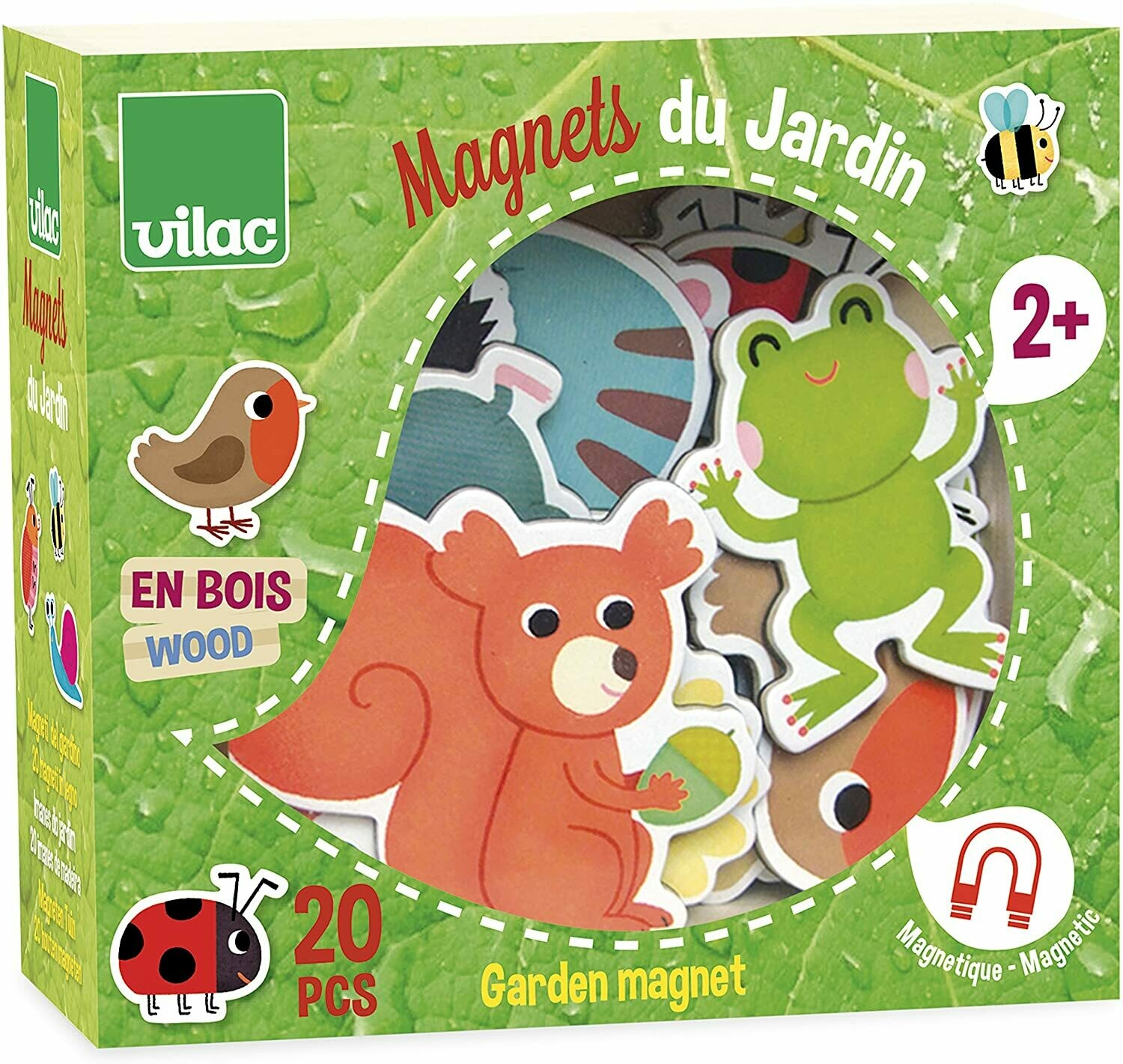 Vilac - 8026 - Aimants Jardin en Bois, livraison sous 24/48H à domicile
