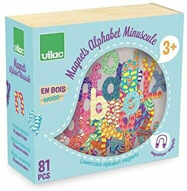 Vilac - 6703 - Aimants lettres minuscules en Bois, livraison sous 24/48H à domicile