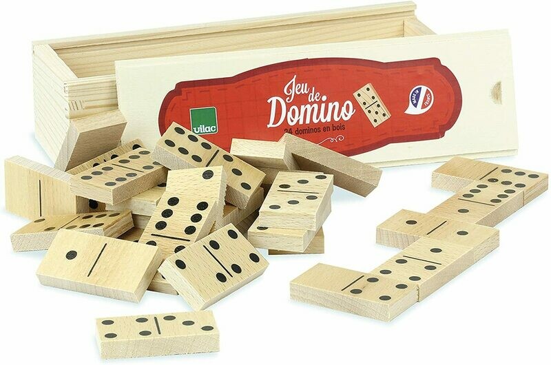 Vilac - 6058 - Jeu De Dominos en Bois, livraison sous 24/48H à domicile