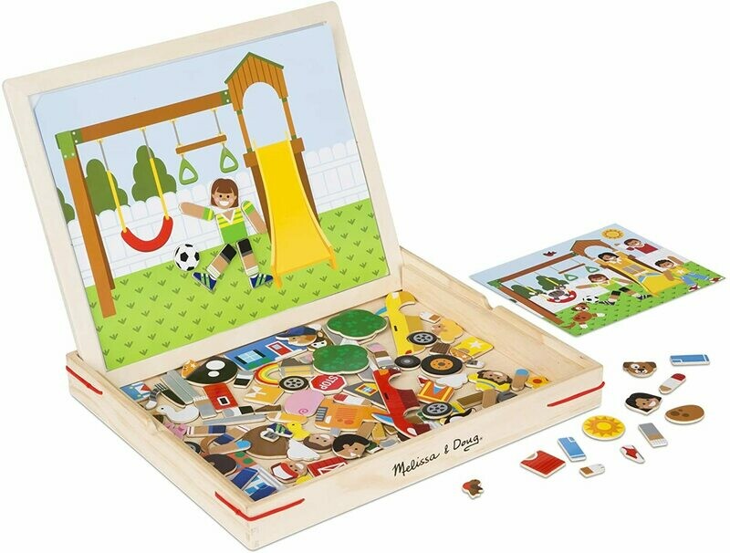 Melissa et Doug 119 Cartes de scène en Bois magnétique Assorti Tableau de Jeu, Multicolore, retrait magasin 1h, livraison sous 24/48h