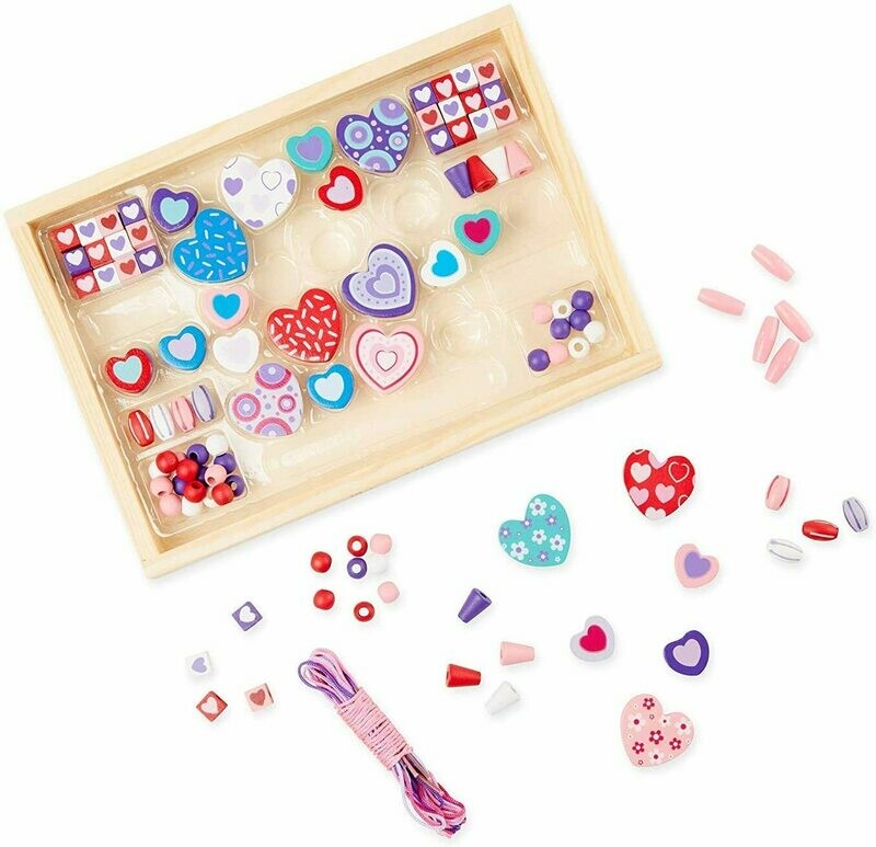 Melissa & Doug - 14175 - Ensemble De Perles En Bois • Petits Amis, retrait magasin 1h, livraison sous 24/48h