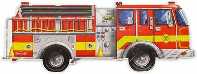 Melissa & Doug - 10436 - Puzzle De Sol Camion De Pompier Géant (24pcs), livraison sous 3 jours