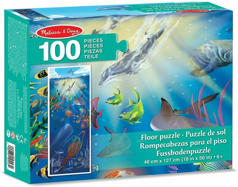 Melissa & Doug - 10443 - Puzzle - Puzzle de sol sous la mer (100pcs), retrait 1h, livraison sous 5 jours