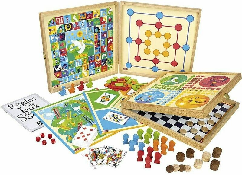 Jeujura - coffret de jeux classiques- 80 règles, livraison sous 5 jours