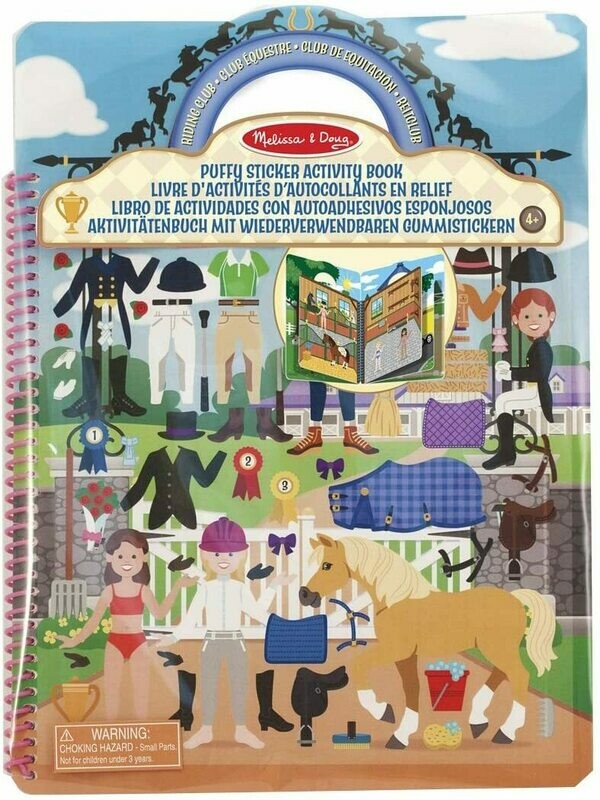 Melissa & Doug - 19410 - Livre D'Activités D’Autocollants En Relief Club Équestre, retrait magasin 1h, livraison sous 24/48h