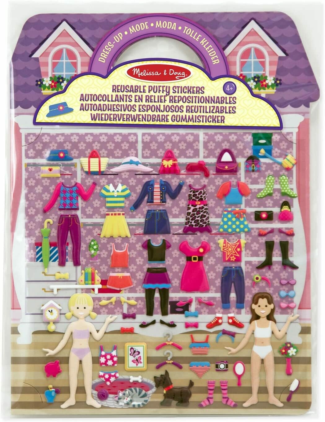 Melissa & Doug - 12195 - Autocollants En Relief Repositionnables Mode, retrait magasin 1h, livraison sous 24/48h