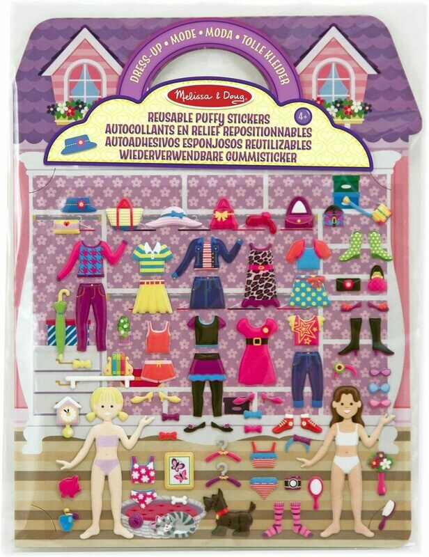 Melissa & Doug - 12195 - Autocollants En Relief Repositionnables Mode, retrait magasin 1h, livraison sous 24/48h