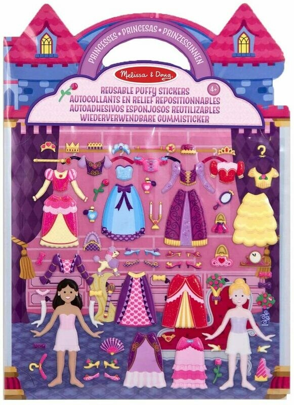 Melissa & Doug - 19100 - Autocollants En Relief Repositionnables Princesses, retrait magasin 1h, livraison sous 24/48h