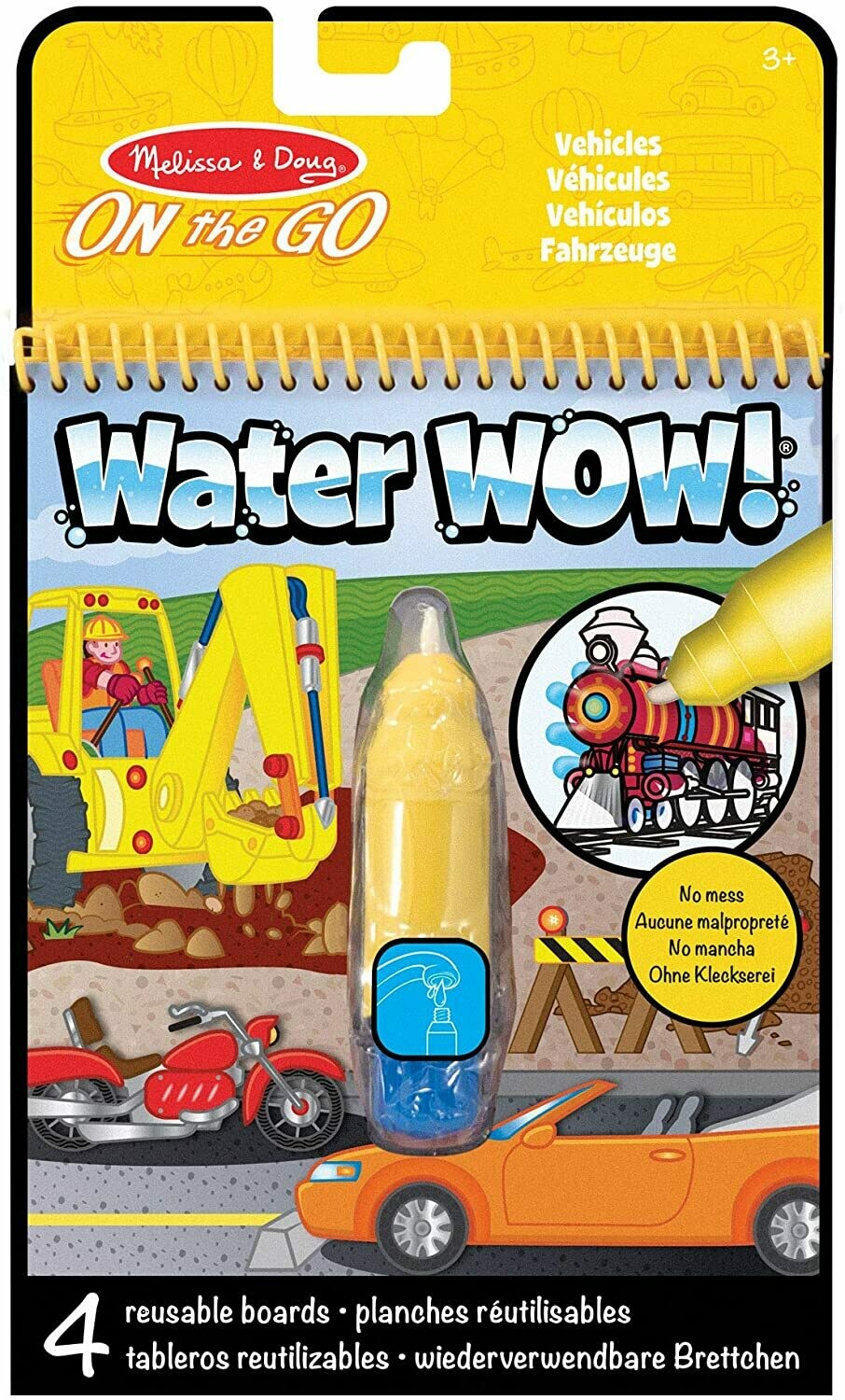 Melissa & Doug - 15375 - Tablette De Révélation De Dessins À L’Eau - Véhicules, retrait magasin 1h, livraison sous 24/48h