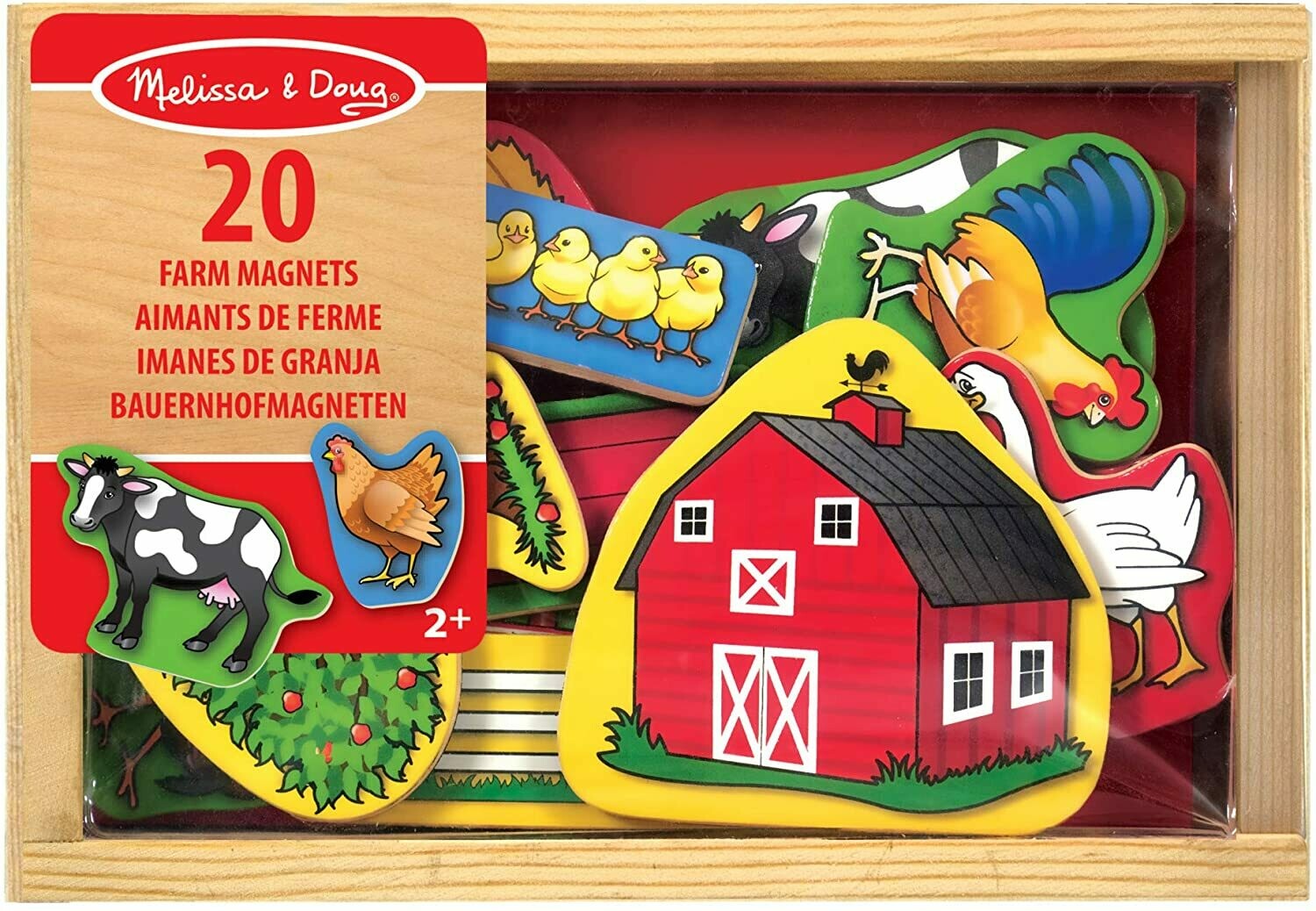 Melissa & Doug - 19279 - 20 Aimants de Ferme En Bois, livraison sous 24/48H à domicile