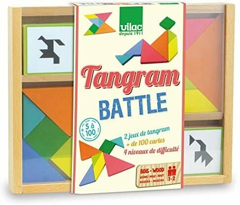 Vilac - 6061 - Jeu De Plateau - Tangram Battle, livraison sous 5 jours