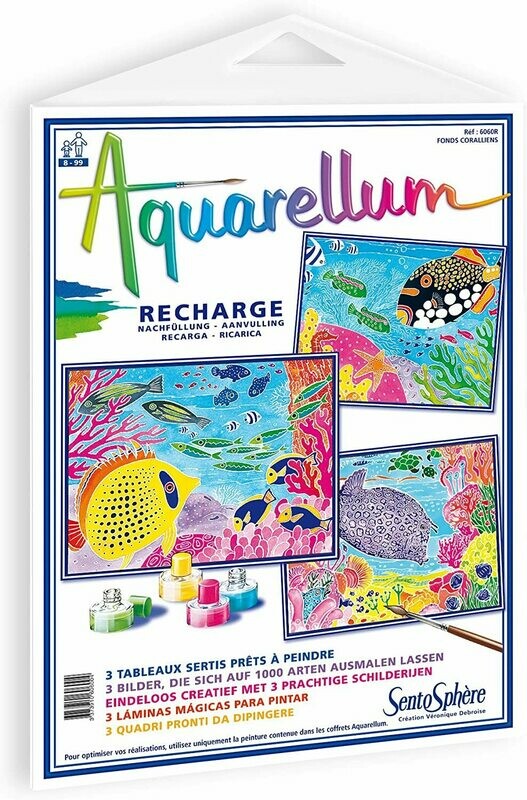 Sentosphere - 6060 R - Loisir Créatif - Recharge Aquarellum - Fonds Coralliens