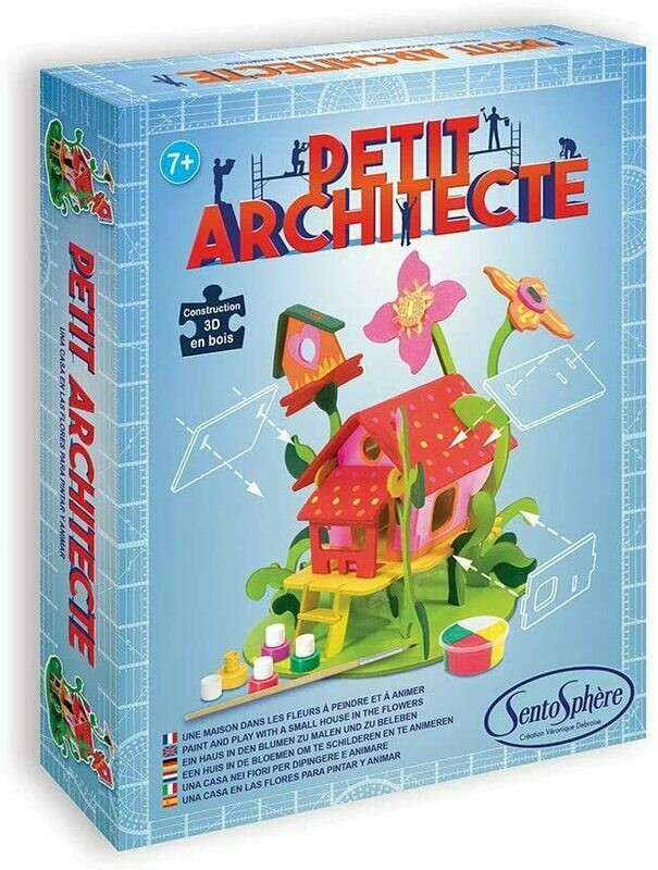 Sentosphère- Petit ARCHITECTE Maison dans Les Fleurs, 5000, Bleu, Rouge, retrait magasin 1h, livraison sous 5 jours