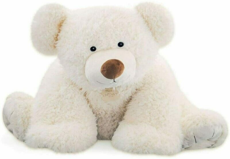Histoire d'Ours TGM Pat'Ours Blanc 90 cm, livraison sous 5 jours