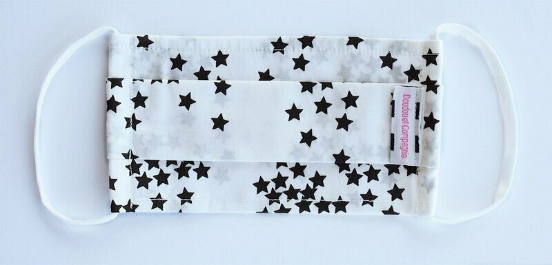 DC3750 - MASQUE COTON MOTIF - Popeline étoiles S, livraison sous 24/48H à domicile