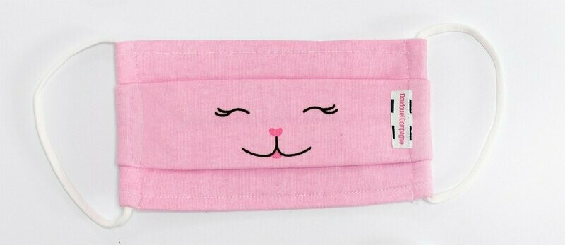 DC3759 - MASQUE COTON FUN - Jersey Chat Rose S, livraison sous 24/48H à domicile