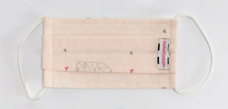 DC3755 - MASQUE COTON MOTIF - Jersey Rose avec éléphants BIO M, livraison sous 24/48H à domicile