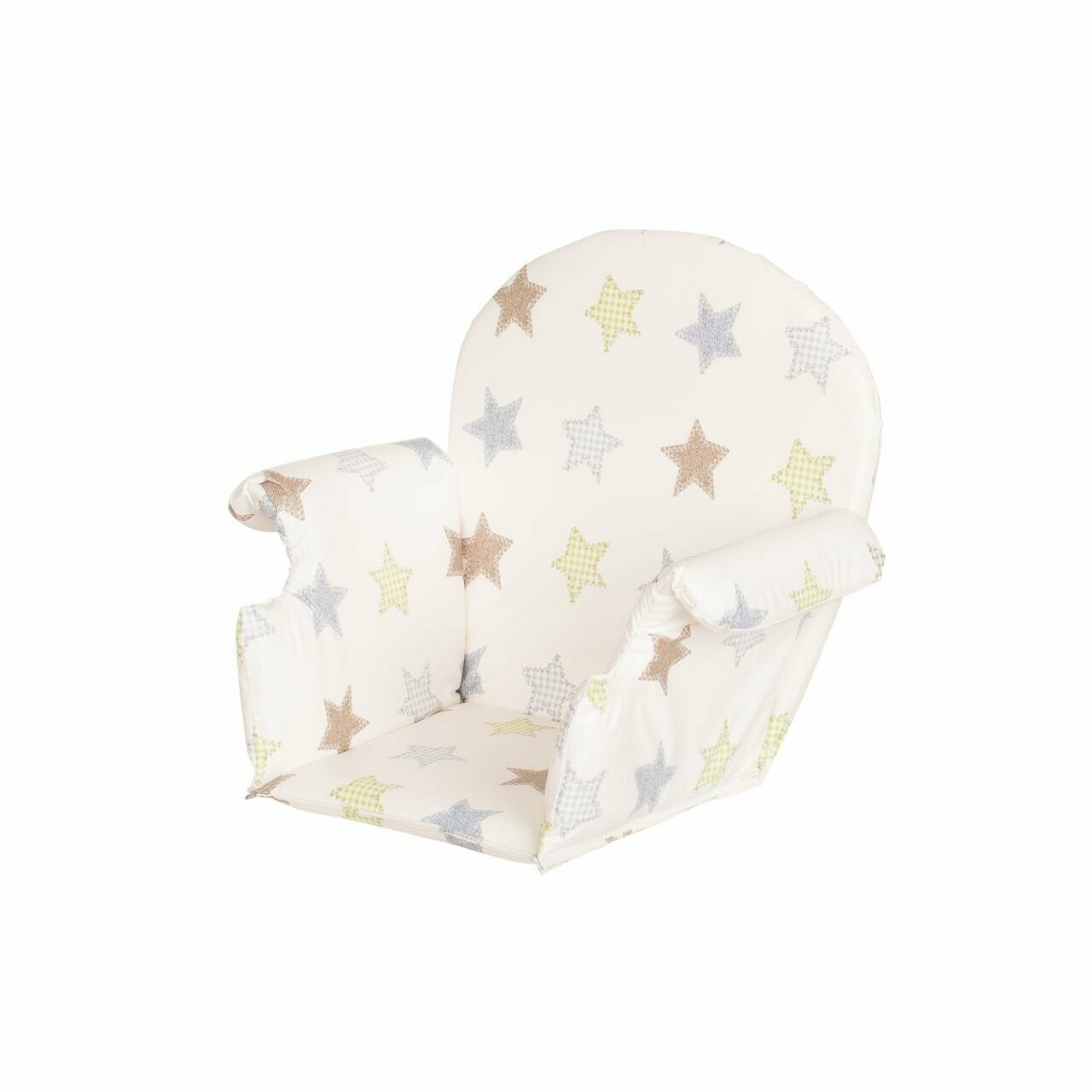 Geuther 4732-032, Coussin d'assise avec accoudoir pour chaise Traveller, Nico et Mucki étoiles, livraison à domicile sous 5 jours