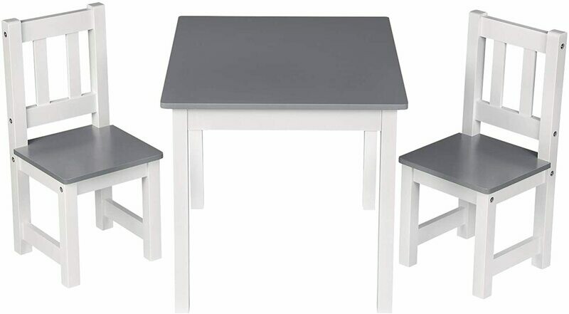 Geuther Ensemble table et chaises enfant Activity bois - blanc/gris, retrait magasin 1h, livraison sous 5 jours