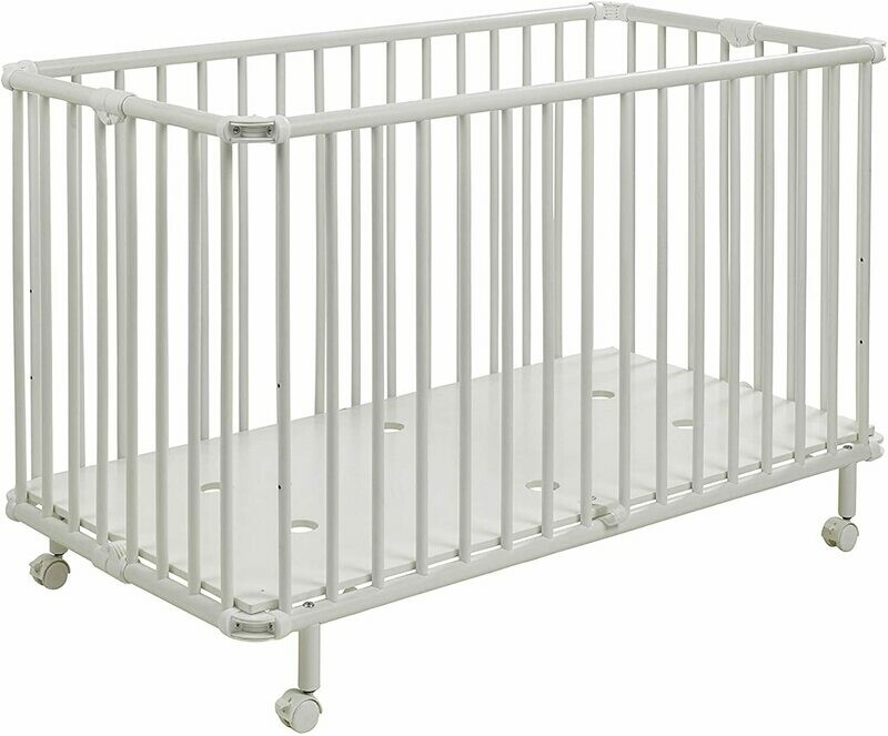 Geuther - Lit bébé pliant Mayla en bois blanc, livraison sous 5 jours