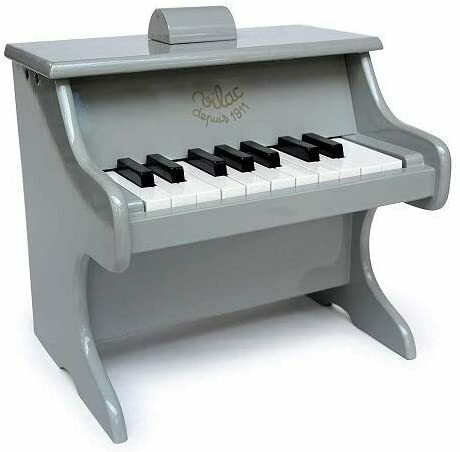 Vilac - Piano Gris en Bois 18 Touches (avec partitions) Edition Limitée, retrait magasin 1h, livraison sous 5 jours