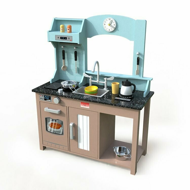 Cuisine enfant en bois, Little Chef green, 77 x 32 x 97cm, retrait magasin sous 1h, livraison à domicile sous 24/48h