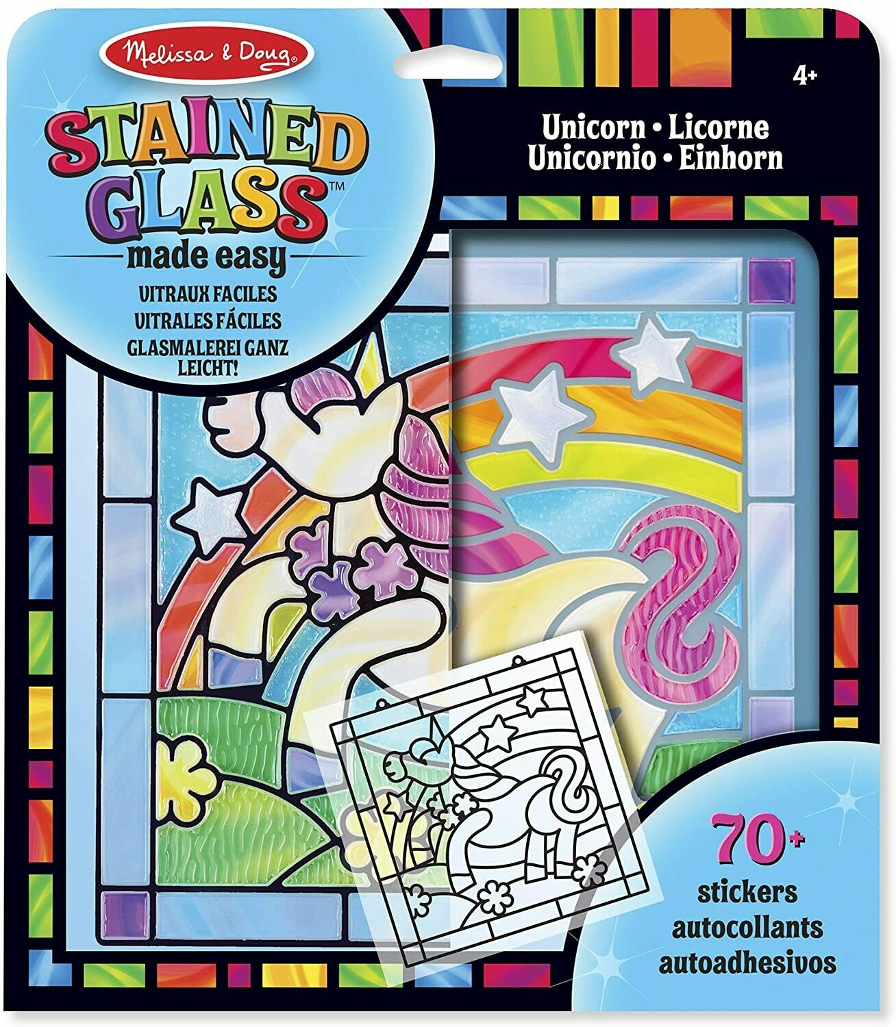 Melissa & Doug - 19299 - Vitraux Devenus Un Jeu D’Enfant • Licorne, retrait magasin 1h, livraison sous 24/48h