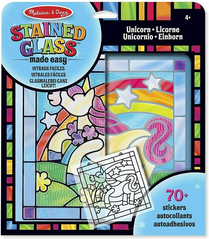 Melissa & Doug - 19299 - Vitraux Devenus Un Jeu D’Enfant • Licorne, retrait magasin 1h, livraison sous 24/48h