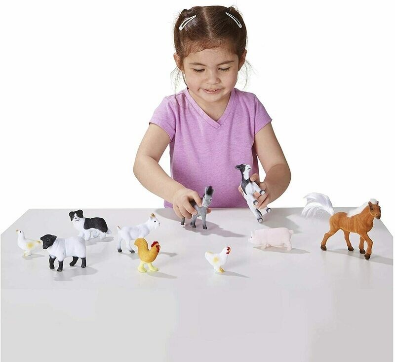 Melissa & Doug Coffret Bois Mes 10 Animaux de la Ferme, retrait magasin 1h, livraison sous 3 jours