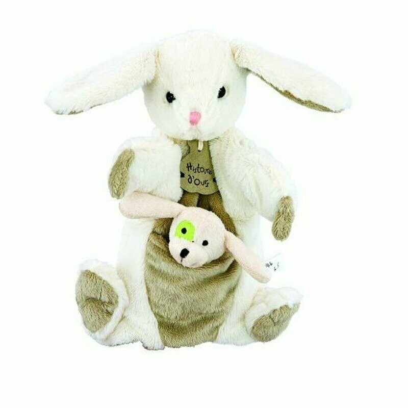 Histoire d'Ours Marionnette lapin et chien à doigt 25 cm, retrait magasin 1h, livraison à domicile 24/48h