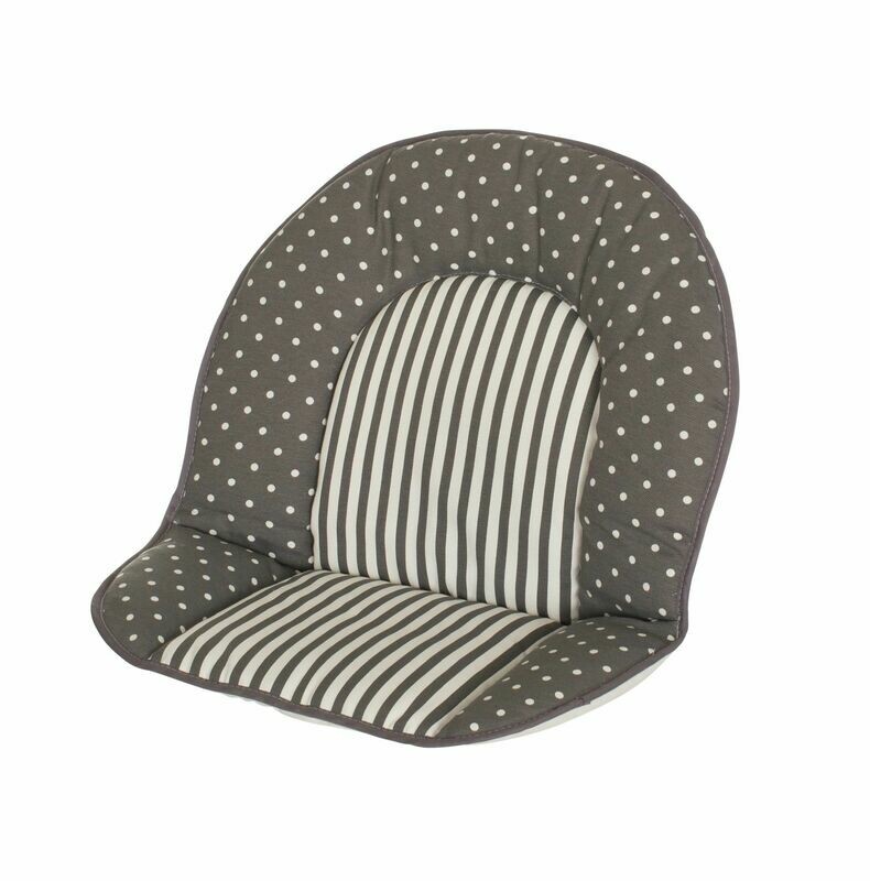 Geuther 4737, Coussin d'assise Universel pour chaise haute, Tissu petits pois/rayures, livraison à domicile sous 5 jours
