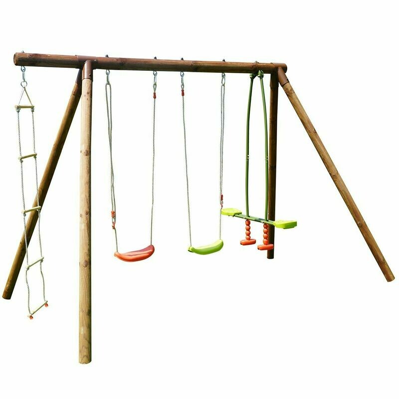 Soulet - Grand portique en bois pour enfant 4 agrès - Gabin, livraison sous 2 semaines Soulet - Grand portique en bois pour enfant 4 agrès - Gabin, livraison sous 2 semaines