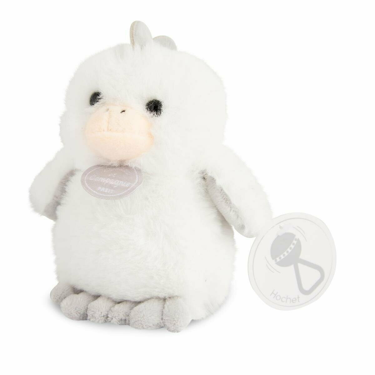 Doudou Doudou et compagnie Poussin hochet choupidoudou gris, livraison sous 3 jours à domicile