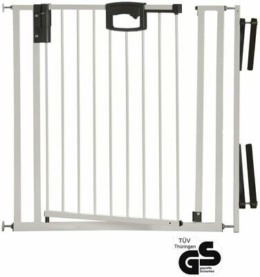 Barrière d'escalier à pression easylock plus bois/métal 84,5 cm - 92,5 cm  blanc SET4793 - Conforama