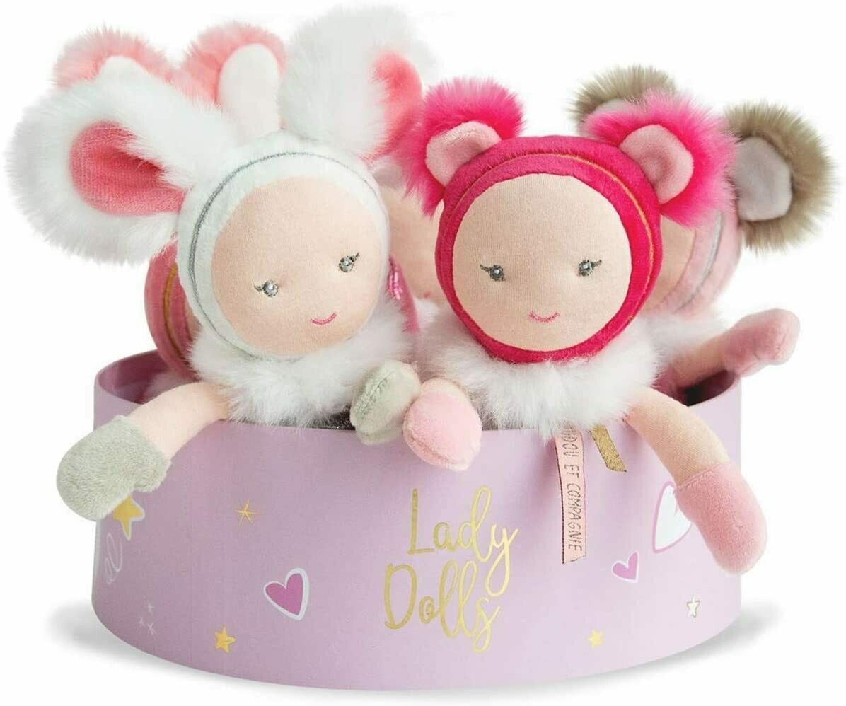 Doudou et Compagnie - 5 Poupées Lady - Assortiment - 25 cm, livraison à domicile sous 5 jours