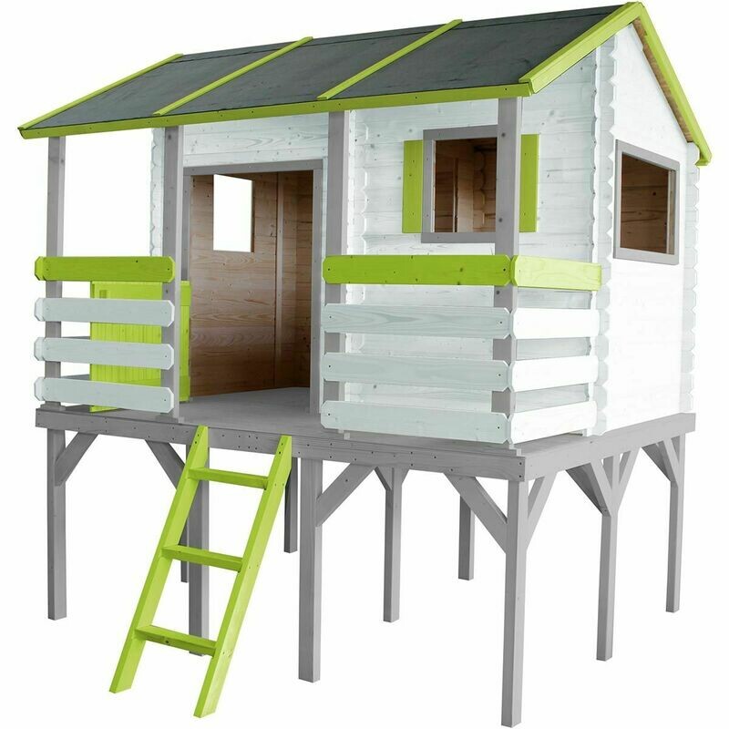 Cabane en bois non traité sur pilotis 7 enfants - Manon, retrait magasin 1h, livraison sous 7 jours