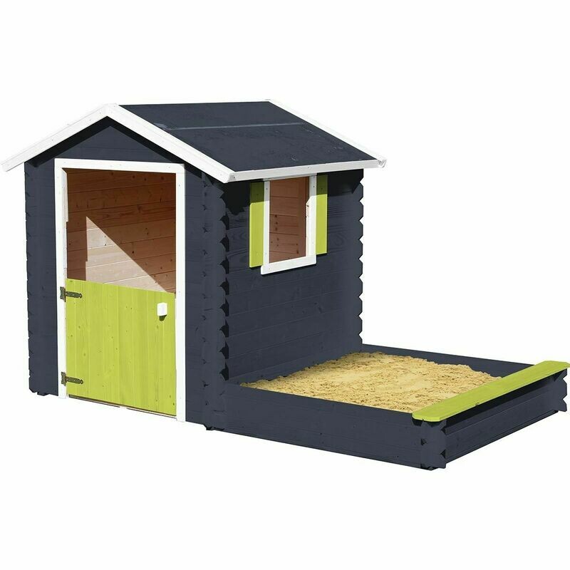 Cabane en bois pour enfant avec bac à sable - Amande, retrait magasin 1h, livraison sous 7 jours