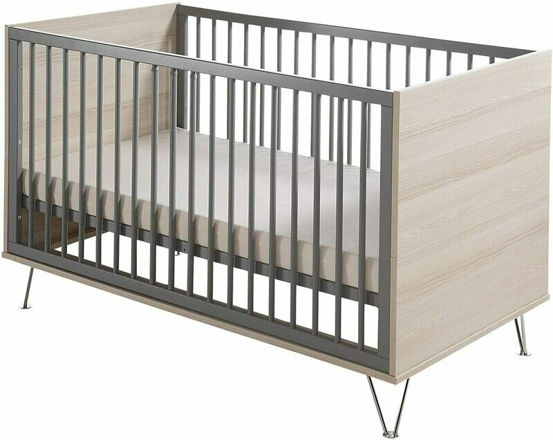 Geuther Lit enfant à barreaux 70x140 cm Marit acacia gris, livraison à domicile sous 5 jours, retour gratuit