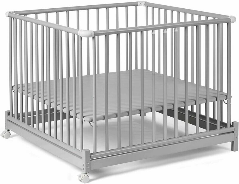 Geuther Euro-Parc Plus Parc pliable gris, gris clair 97 x 97cm, retrait magasin 1h, livraison sous 5 jours