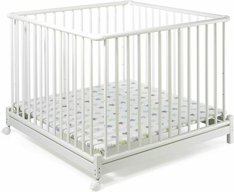 Geuther Euro-Parc Plus Parc pliable blanc, étoiles 97 x 97cm, livraison à domicile sous 5 jours