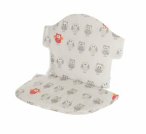 Geuther 4743, Coussin d'assise pour chaise haute SWING, Tissu, motif: chouettes, livraison sous 5 jours