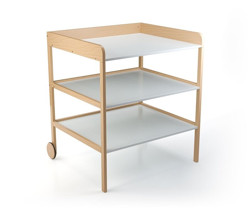 Geuther Table à langer Clara XL Naturel + blanc, livraison sous 7 jours