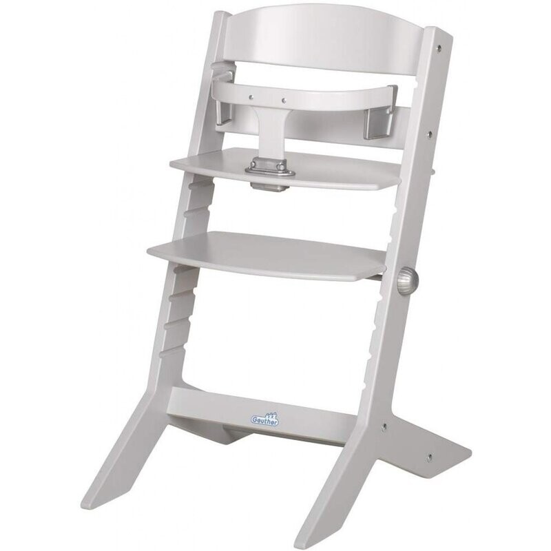 Geuther Chaise haute Syt, gris clair, retrait magasin 1h, livraison sous 5 jours