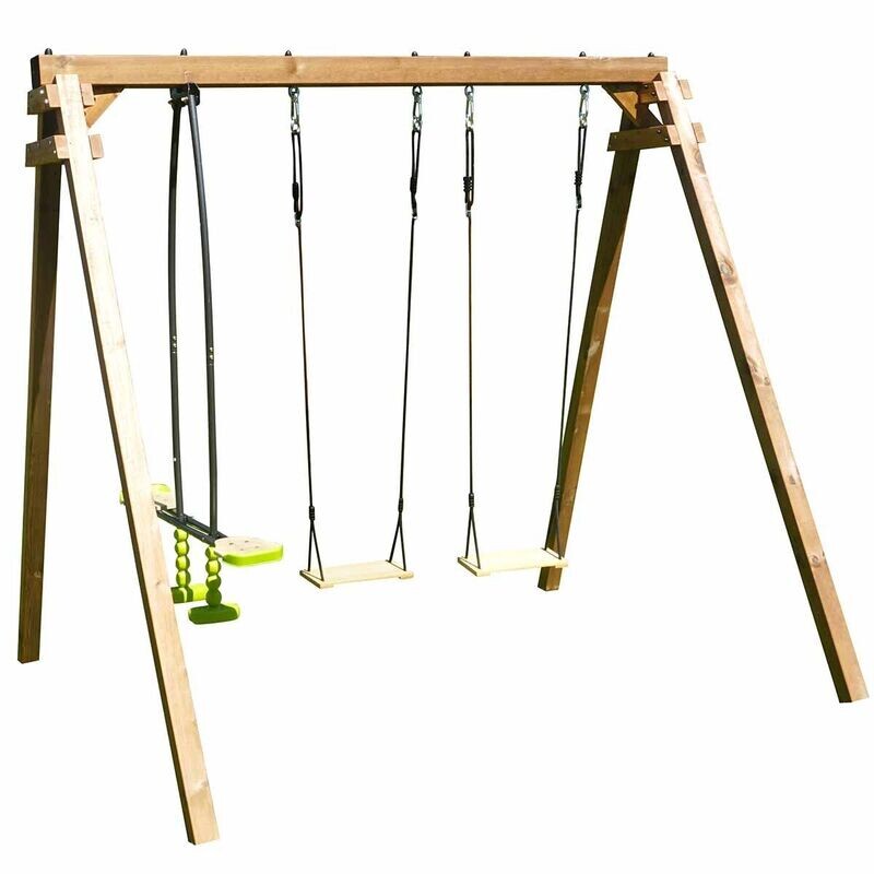Portique en bois traité carré, eco-friendly 3 agrès - Gautier, retrait magasin 1h, livraison sous 5 jours Portique en bois traité carré, eco-friendly 3 agrès - Gautier, retrait magasin 1h, livraison sous 5 jours