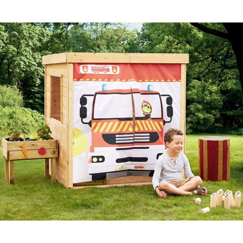 Soulet Maisonnette en bois et tissu - firefighter, retrait magasin 1h, livraison sous 5 jours