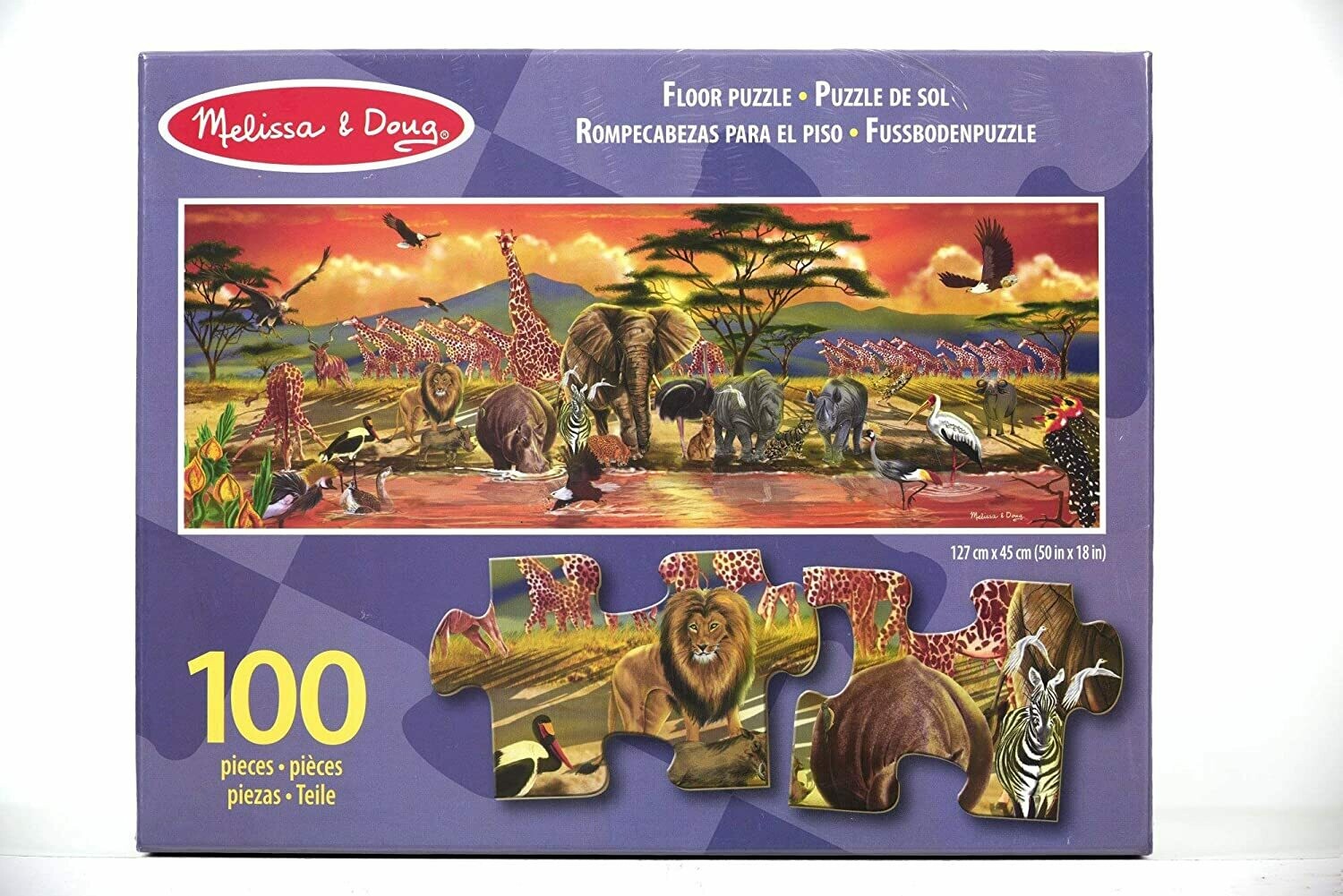 Melissa & Doug - 12873 - Puzzle De Sol Safari (100pcs), livraison sous 3 jours Melissa & Doug - 12873 - Puzzle De Sol Safari (100pcs), livraison sous 3 jours