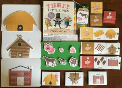 Three Little Pigs 4WL and Story Sequencing Pack with Board Book