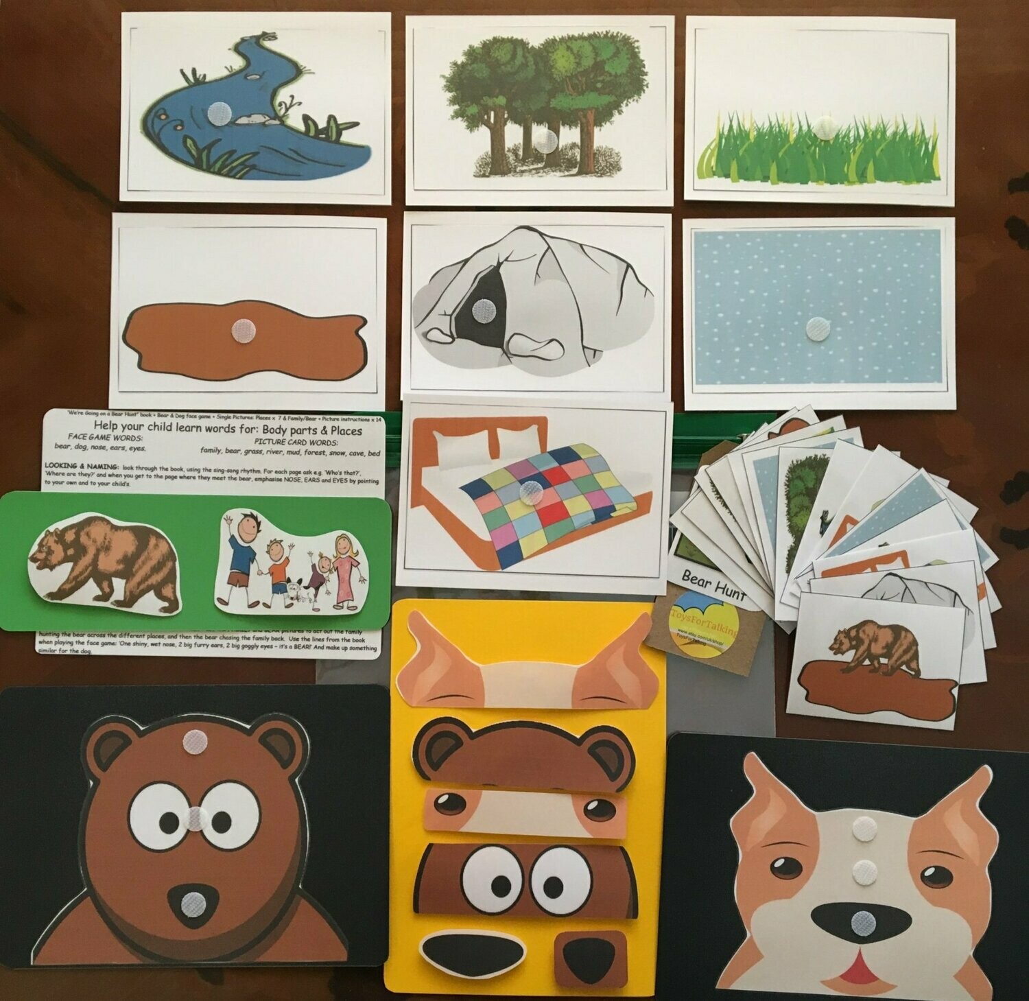 We're Going on a Bear Hunt 2 Word Level Picture Pack (no book)