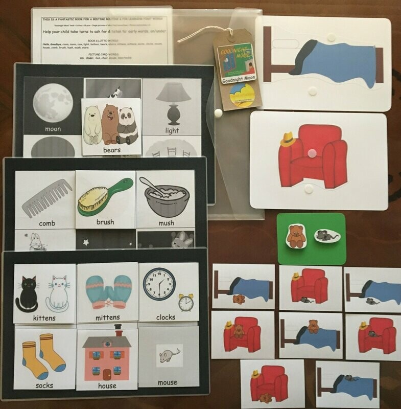 Goodnight Moon 3 Word Level Picture Pack (no book)