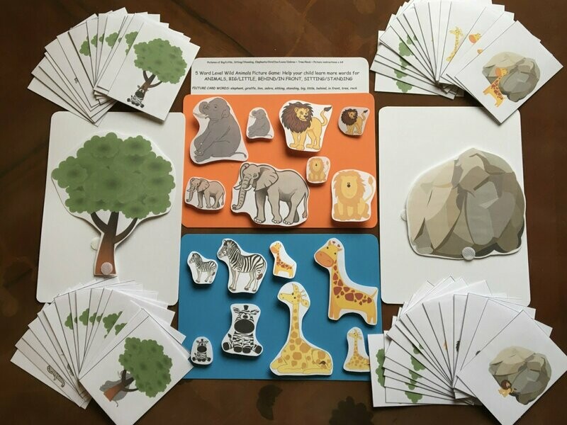 Wild Animals 5 Word Level Picture Pack